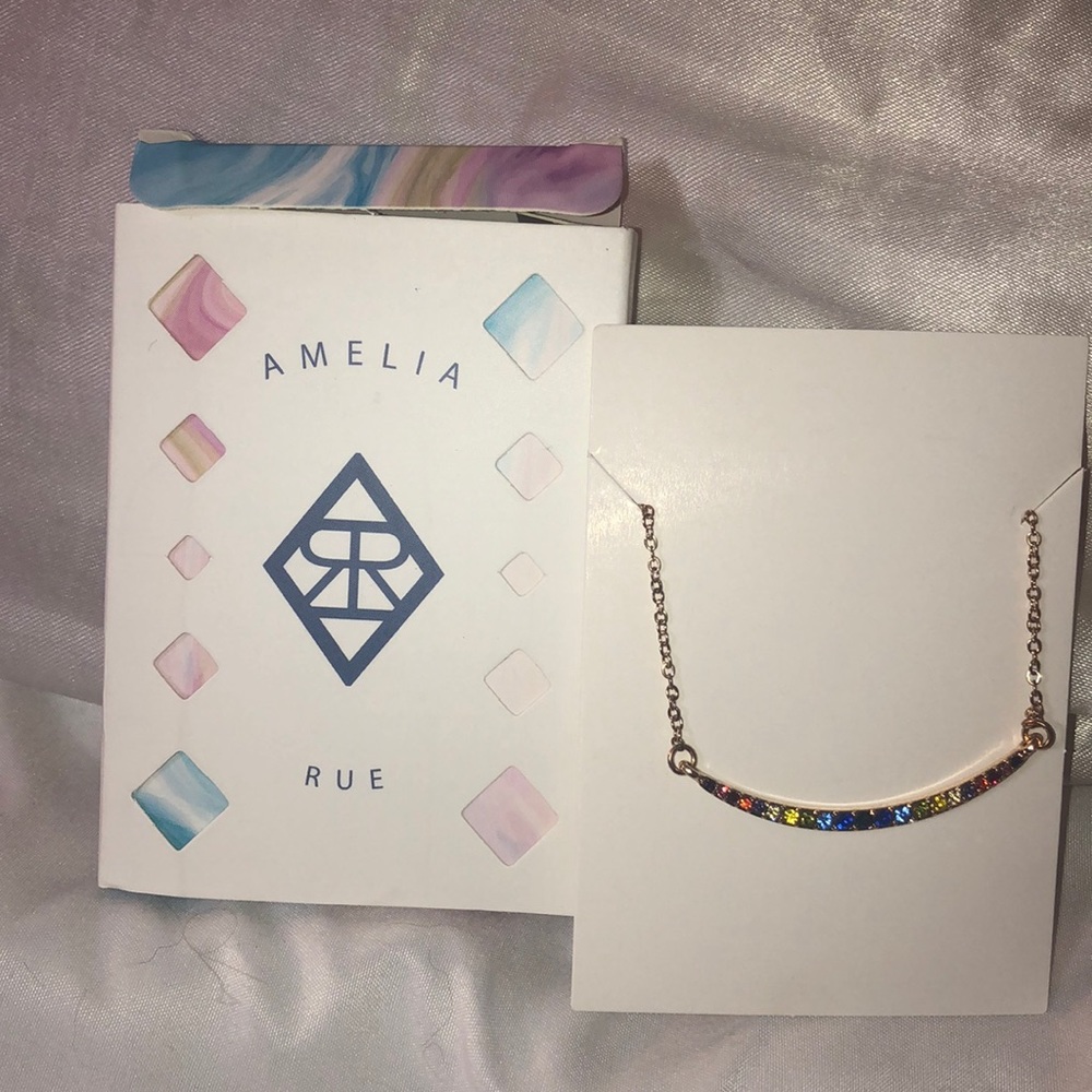 Amelia Rue rainbow necklace
